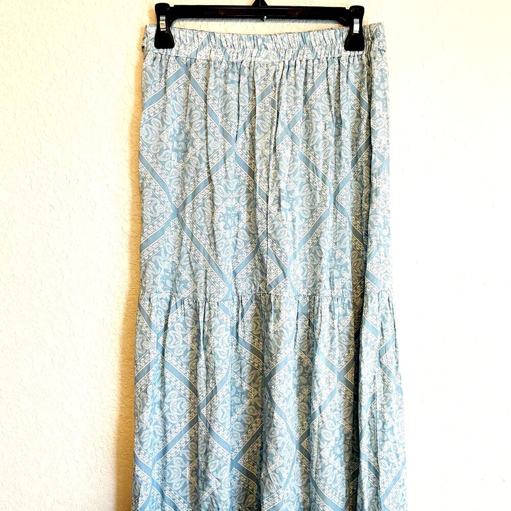 Blue Rain Maxi Skirt Light Blue M - Picture 4 of 7